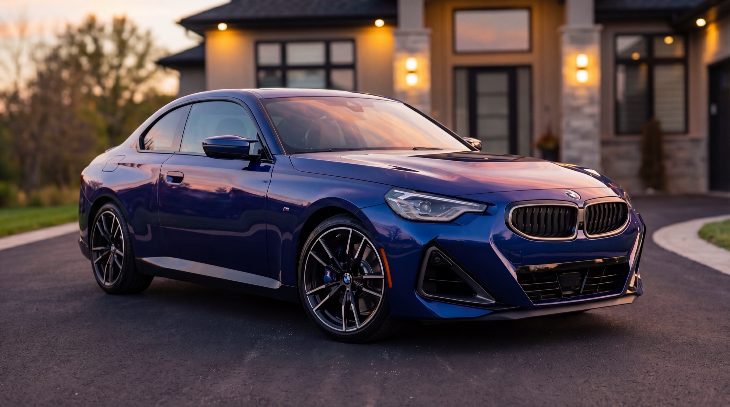 Freshly detailed BMW M240i after a DM Detailing mobile wash in Brentwood, TN